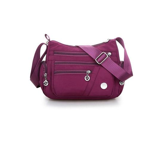 Mom Schoudertas, Lichtgewicht Nylon Schoudertas Waterdichte Messenger Tas voor Vrouwen, Handtas met Meerdere Zakken voor Dames en Meisjes, Kleur golfpunt, Taille unique Mom Schoudertas, Lichtgewicht Nylon Schoudertas Waterdichte Messenger Tas voor Vrouwen, Handtas met Meerdere Zakken voor Dames en Meisjes, Kleur golfpunt, Taille unique