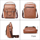Large Capacity Crossbody Bag For Men - Casual Bag Shoulder Soft Messenger Handbag PU Leather
