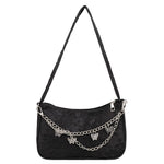 Women's Luxury Designer Handbag - Retro Ladies Shoulder Baguette Bag Nylon Purse