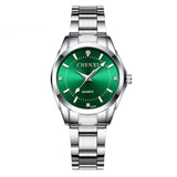 Casual Luxury Watch for Women - Waterproof Rhinestone Wristwatch Stainless Steel Bracelet