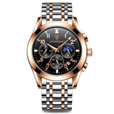 Stainless Steel Watch for Men - Luminous Luxury Wristwatch Waterproof Quartz