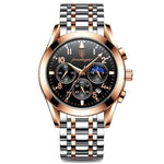 Stainless Steel Watch for Men - Luminous Luxury Wristwatch Waterproof Quartz