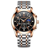 Roestvrijstalen horloge voor heren - Lichtgevend luxe horloge Waterdicht kwarts