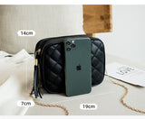 Kleine Messenger Bag met Borduurwerk en Ketting voor Dames - Mode Crossbody Handtas