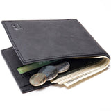 Luxury Business Billfold Wallet for Men - Credit Card Holder Man Purse Coin Cash Zipper Bag