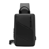 Umhängetasche für Herren – USB-Aufladung, wasserabweisender Rucksack für Reisen