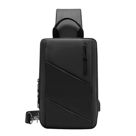 Crossbody Shoulder Bag for Men - USB Charging Water Repellent Back Pack Travel
