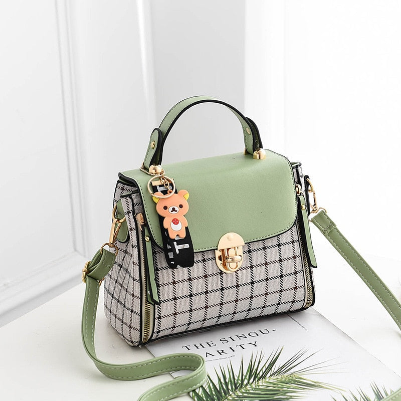 Korean Fashion Plaid Bag for Women - Shoulder Package
