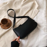 Kleine Handtasche aus PU-Leder für Damen – einfache Handtasche für Damen, Reise-Schultertasche