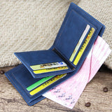 Vintage Jeans-Brieftasche für Herren – Luxus-Slim-Geld-Kreditkarten-Clip-Halter