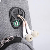Sling Chest Bag Crossbody - Anti Theft Mini Travel Sports Bag With Earphone Jack
