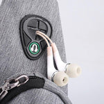 Sling Chest Bag Crossbody - Mini sac de sport de voyage antivol avec prise pour écouteurs