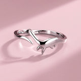 Vintage Silver Dinosaur Ring - Simple Charm Cute Design Jewelry Animal Rings Iron Alloy