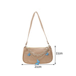 Women's Luxury Designer Handbag - Retro Ladies Shoulder Baguette Bag Nylon Purse