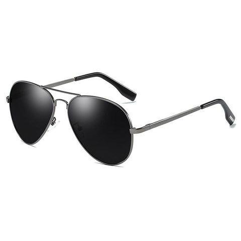 Classic Pilot Polarized Sunglasses - Metal Aviator Glasses UV400 Driving Goggles