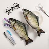 Funny Salted Fish Pencil Case - Pouch for Teen Boys Girls School Students Children 15 Pens