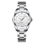 Casual luxe horloge voor dames - waterdicht strass horloge roestvrij stalen armband