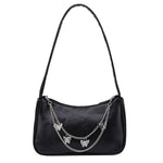 Women's Luxury Designer Handbag - Retro Ladies Shoulder Baguette Bag Nylon Purse