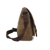 Vintage canvas tas voor heren - Casual Crossbody Messenger Travel schoudertassen met klep
