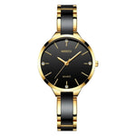 Luxe horloge voor dames - Keramische armband Klok Quartz roestvrij stalen horloge