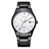 Mode eenvoudig horloge voor heren - Slanke roestvrijstalen band waterdicht voor heren Quartz Business
