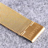 Montre à quartz de luxe en cristal pour homme - Montre-bracelet en or étanche en acier inoxydable
