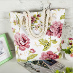Large Folding Tote Bag - Big Handbag For Ladies Casual Print Canvas Shoulder Bag