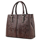 Luxury Leather Tote Bag - Designer Handbag Large Capacity Shoulder Bag for Women