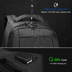 20L Anti-Diebstahl-Rucksack mit USB-Ladegerät – Wasserabweisende Schultasche für 15,6-Zoll-Laptops