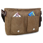 Vintage canvas tas voor heren - Casual Crossbody Messenger Travel schoudertassen met klep