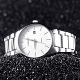 Mode eenvoudig horloge voor heren - Slanke roestvrijstalen band waterdicht voor heren Quartz Business