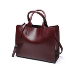Large Vintage Tote Bag - Leather Casual Shoulder Handbag