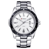 Mechanical Business Watch for Men - Quartz Clock Stainless Steel Strap Wristwatch