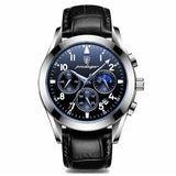 Montre en Acier Inoxydable pour Homme - Montre-Bracelet Lumineuse de Luxe à Quartz Étanche