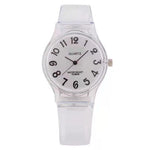 Transparent Candy Jelly Watch Women - Montre-bracelet étanche en silicone à quartz pour étudiants