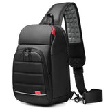 Crossbody Chest Bag for Men - Waterproof USB Backpack Charging Messenger Purse