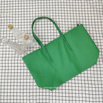 Tote tas met grote capaciteit voor dames - Macaron kleuren waterdichte coating PVC handtas met rits