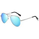 Classic Pilot Polarized Sunglasses - Metal Aviator Glasses UV400 Driving Goggles