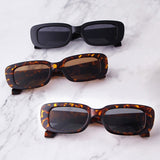 Trendy Square Sunglasses for Women - Retro Travel Glasses Fashion Shades Anti-UV Eyewear