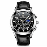 Montre en Acier Inoxydable pour Homme - Montre-Bracelet Lumineuse de Luxe à Quartz Étanche