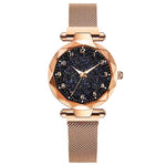 Magnetic Starry Sky Watch for Women - Fashionable Metal Mesh Strap Belt Quartz