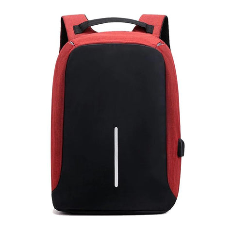 Anti-Diebstahl-Rucksack mit USB-Ladegerät - Wasserabweisende Schultasche für 15,6-Zoll-Laptops mit großer Kapazität