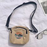 Mini Handbag for Women - Canvas Shoulder Crossbody Bag Ladies Purse Phone Sack