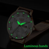 Ultra-thin Luxury Watch for Women - Quartz Calendar Clock Stainless Steel Leather Waterproof Wristwatch