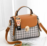 Korean Fashion Plaid Bag für Damen – Schulterpaket Crossbody Handtasche Geldbörse