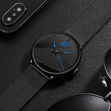 Minimalistisch horloge voor heren - Mode ultradun, eenvoudig zakelijk kwartshorloge