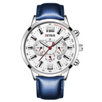 Edelstahl-Sportuhr für Herren – Quarz-Armbanduhr mit Kalender-Leuchtuhr aus Stahl