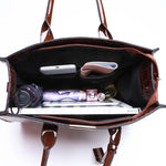 Große Tote Bag Wallet Set – Stone Print Lackleder Crossbody Schulter Handtasche für Damen