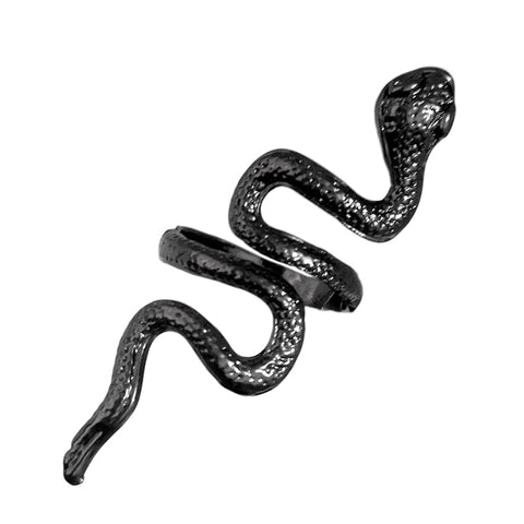 Vintage Black Snake Ring - Simple Charm Cute Design Jewelry Animal Rings Iron Alloy