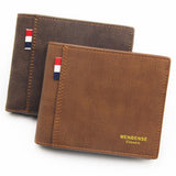 Vintage Denim Billfold Wallet for Men - Luxury Slim Money Credit Card Clip Holder Purse